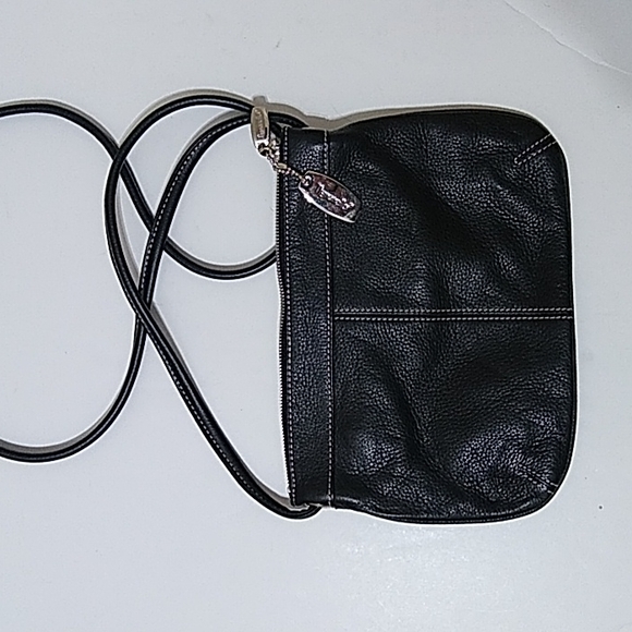 Tignanello Black Pebble Leather Crossbody Bag - Picture 2 of 3